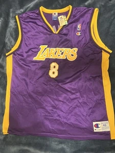 Kobe Bryant Los Angeles Lakers #8 Champion Jersey Purple 48 used FREE SHIP - Picture 1 of 17