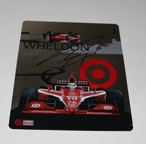 Dan Wheldon IRL signed handsigniert Team Foto Karte Ganassi Target Racing - Bild 1 von 3