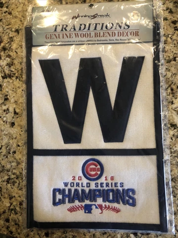 Chicago Cubs 2016 World Series Champions Banner 18” L x 12” W Fly The W Flag Cover