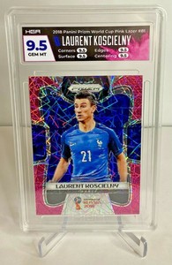 2018 Laurent Koscielny Prizm World Cup Pink Lazer France Soccer Card /40 HGA 9.5