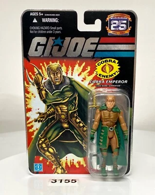 Tarjeta de aluminio Hasbro 2007 GI Joe 25 aniversario Cobra Emperor SERPENTOR Foto 1 de 3