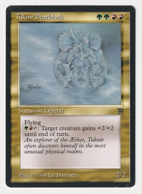 Signed Tuknir Deathlock Proof LP Legends Artist Liz Danforth 1994 MTG Magic AP! - Image 1 of 2