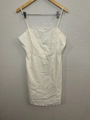 GB Vestido Vaina Blanco Hasta la Rodilla Juniors - Talla Grande Correas de Espagueti Foto 1 de 4