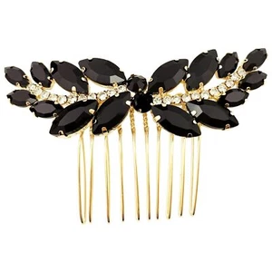 Bridal Hair Comb Emerald Green Crystal Wedding Hair Piece Pin Accessories for... - Picture 1 of 7