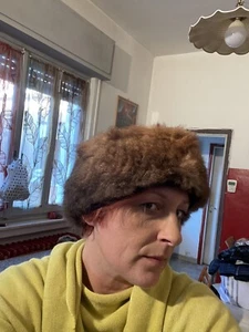 Cappello Vintage Colbacco In Pelliccia Di Visone Cm 58 - Foto 1 di 6