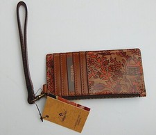 PATRICIA NASH ALMERIA GENUINE LEATHER CARD/CASH WRISTLET BAG BOHO INDIA NEW 