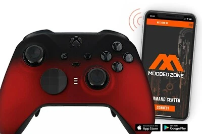 "Shadow Red" XBOX ONE ELITE 2 Series SMART Custom Modded Controller Mods for FPS - Image 1 of 4