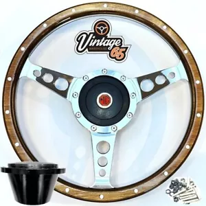 Kit montaggio volante e boss 13" luce corno cerchio in legno MG MGA MGC 1100 1300 - Foto 1 di 4