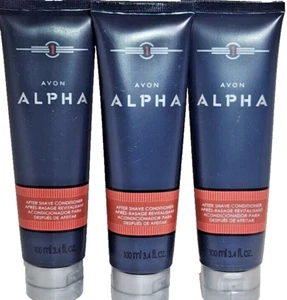 Avon  ALPHA After Shave Conditioner 3.4 fl.oz.  Lot of 3 (3 tubes per lot) - Picture 1 of 6