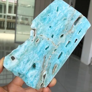 Rebanada de cristal de cuarzo hemimorfito natural 273 g adorno mineral de reiki curación G601 - Imagen 1 de 9