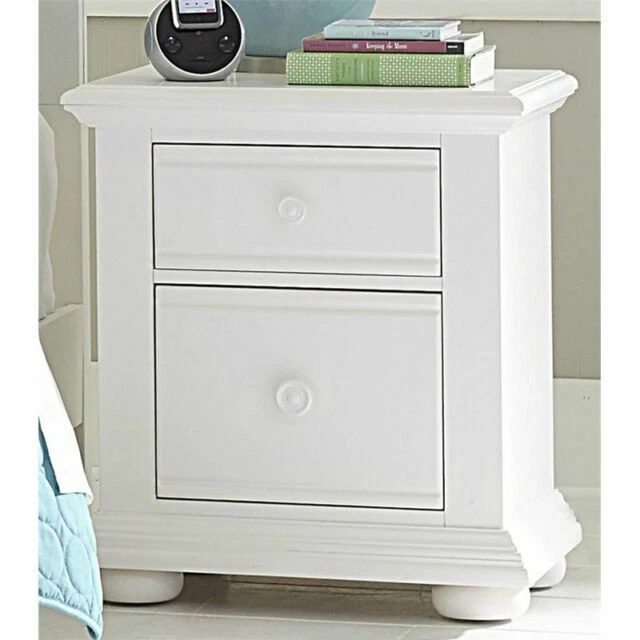 Liberty Furniture Summer House 2 Drawer Nightstand in Oyster White