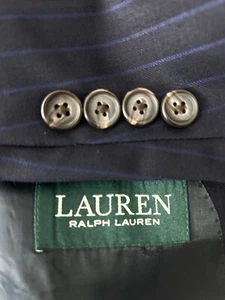 Ralph Lauren Anzug Wolle Nadelstreifen 2-teilig Gr. 50 grau - Bild 1 von 11
