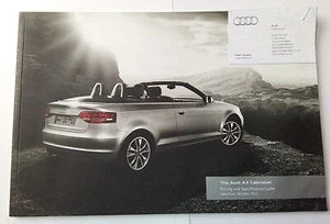 AUDI A3 CABRIOLET UK 2011-2012 MARKET SALES BROCHURE Cars Edition 6.0 10/11 - Picture 1 of 2