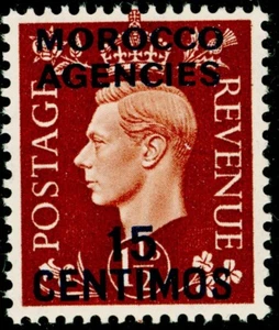MOROCCO AGENCIES 1937-52 SG167 KGVI 15c. ON 1½d. RED-BROWN - MNH - Picture 1 of 1