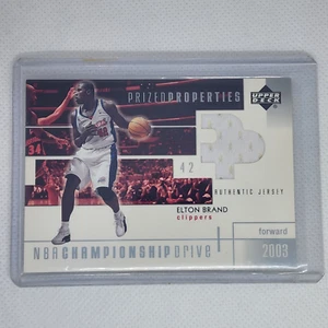 2003-04 UPPER DECK PRIZED PROPERTIES GAME JERSEY ELTON BRAND !! stained - Picture 1 of 2