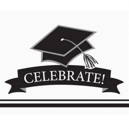 School Spirit Invitations White 25 Pack Paper Grad Party Decorations Supplies - Image 1 of 1