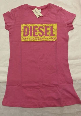 Diesel Niñas Manga Corta, Rosa, Talla 7, 100% Algodón Foto 1 de 3