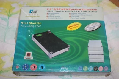 Kingwin Black 3.5" USB 2.0 Aluminum External Hard Drive Enclosure MS-350U-BK - Image 1 of 3