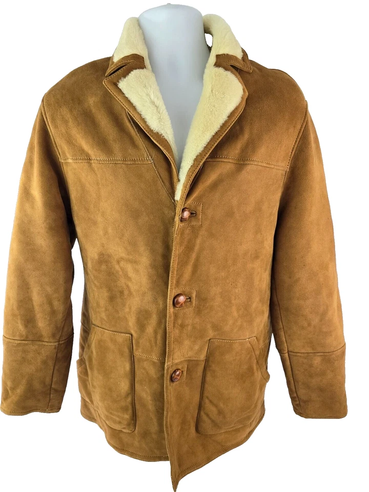 Chaqueta Abrigo Danier Para Hombre Gamuza Piel de Oveja Forrada De Colección S/M Foto 1 de 4