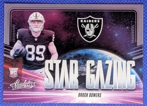2024 Panini Absolute BROCK BOWERS RC #SG-BBS Star Gazing Las Vegas Raiders - Picture 1 of 2
