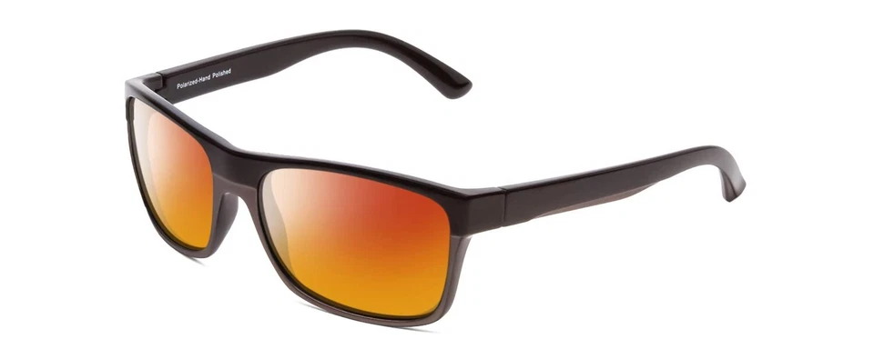 Coyote Twisted Designer Polarized Sunglasses in Matte Black Gun Metal/Red Mirror - Image 1 of 1