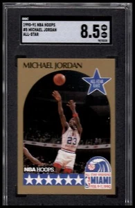 Aros 1990-91 #NNO Michael Jordan All-Star Program perforados SGC 8,5 - Imagen 1 de 2