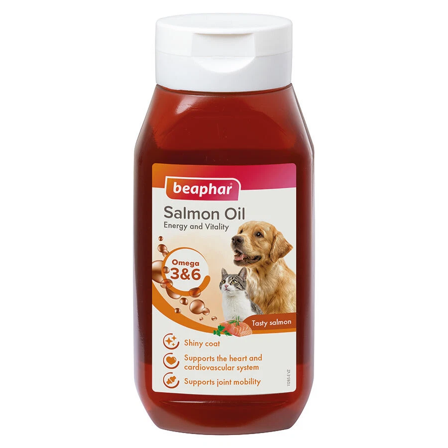 Beaphar Lachs Öl für Hund Und Katzen für Gesund Skin Zustand 425ml Natürlich - Bild 1 von 1