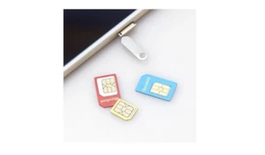 Adattatore SIM Card, Kit Adattatore 5-in-1 per Carte SIM (Nano/Micro/Standard) - Afbeelding 1 van 4
