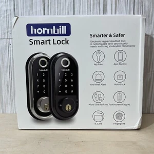 Hornbill Fingerprint Door Lock w/ Keypad Bluetooth Electronic Keyless Lock - Picture 1 of 10
