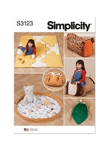 SIMPLICITY 3123 SPIELZIMMER ZUBEHÖR Simplicity Schnittmuster PUZZLE SITZSACK - Bild 1 von 9