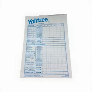 Yahtzee Score Card Pad Sheets Dice Game-One-Sided Front (17 Sheets) - Picture 1 of 4