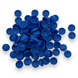 Cubierta de plástico atornillado a presión azul caspio, dos piezas mate 10/12 g cúpula a presión Snap-Caps™ - Imagen 1 de 3