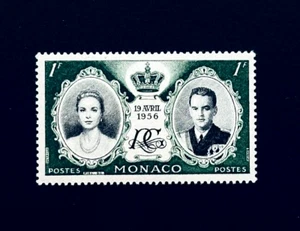 MONACO Stamp - 1956 Royal Wedding Commemorative Mint OG NH r74 - Picture 1 of 2