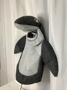 Pottery Barn Kids Shark Halloween Costume Grey Felt size Toddler 2T 3T - Picture 1 of 7