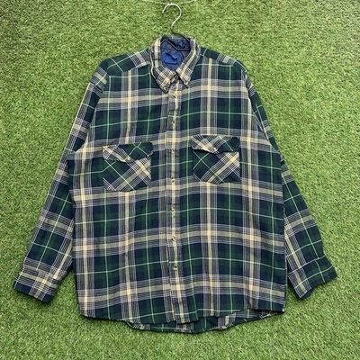 Camisa de franela Towncraft vintage forrada para hombre ropa de trabajo a cuadros extra grande chamarra Foto 1 de 4