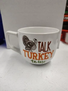 Taza de café Talk Turkey To Me 28 oz otoño Acción de Gracias - Imagen 1 de 7