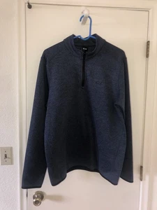 Maglione Oakley uomo manica lunga blu scuro quarto zip taglia media spedizione veloce - Foto 1 di 5