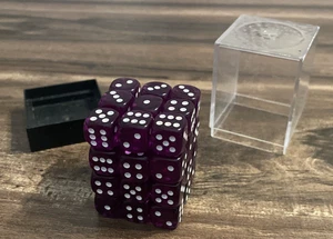 Würfelwürfel 36er Set (12 mm) - lila - weiße Punkte - Bild 1 von 15