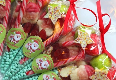 Cones doces pré-enchidos Natal SANTA festa de Natal favorito personalizado - Imagem 1 de 3