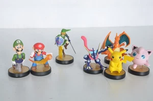 Super Smash Bros Amiibo Lote De 7 Mario Luigi Link Pokemon Pikachu Greninja Más - Imagen 1 de 5