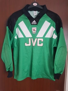 Arsenal Authentic 1992-1994 Green Goalkeeper Goalie Shirt Size 38-40 JVC Adidas - Picture 1 of 19