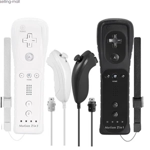 Built-in Motion Plus Wii Remote & Nunchuck Controller for Nintendo Wii Wii U - Picture 1 of 239