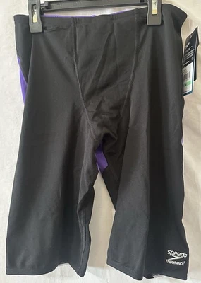 Traje de baño Speedo para hombre Edge Splice Jammer Team negro/púrpura, talla 34 Foto 1 de 3