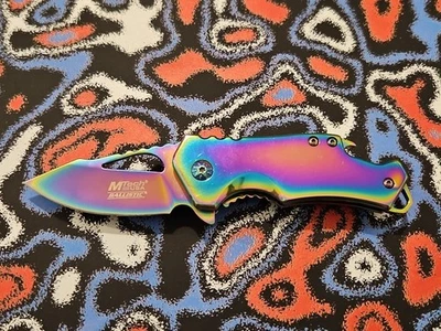 Navaja de Bolsillo Plegable MTech Spectrum Framelock AssistOpen - Arco Iris Foto 1 de 4