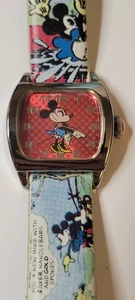Disneys Minnie Mouse Uhr mit neuer Batterie rotes Gesicht Comic Armband - Bild 1 von 18