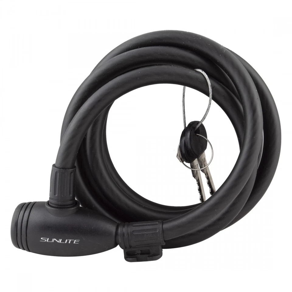 Sunlite Keyed-Alike 12mm Cable Lock with Bracket - Fleet & Rental Locking - Image 1 of 1