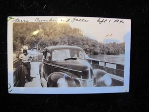 ORIGINAL 1940'S PHOTOGRAPH: AUTOMOBILE FERRY AT CUMBERLAND FALLS KENTUCKY - Picture 1 of 2