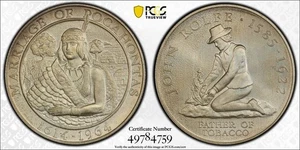 1964 S PCGS MS67 - Silver Marriage of Pocahontas Half Dollar 50c US Coin #55720A - Picture 1 of 5