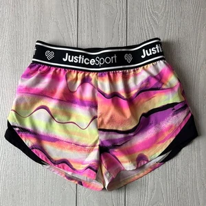 Justice running shorts size 7/8, girls sports shorts, athletic - Picture 1 of 3