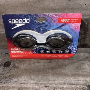 Speedo grau/türkis Brille Rekordbrecher verspiegelt Erwachsene ab 15 Jahren Schwimmen - Bild 1 von 3